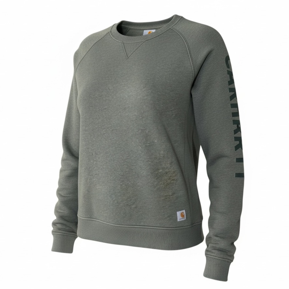 CARHARTT RELAXED FIT MIDWEIGHT GREWNECK BLOCK LOGO SLEEVE SWEATSHIRT